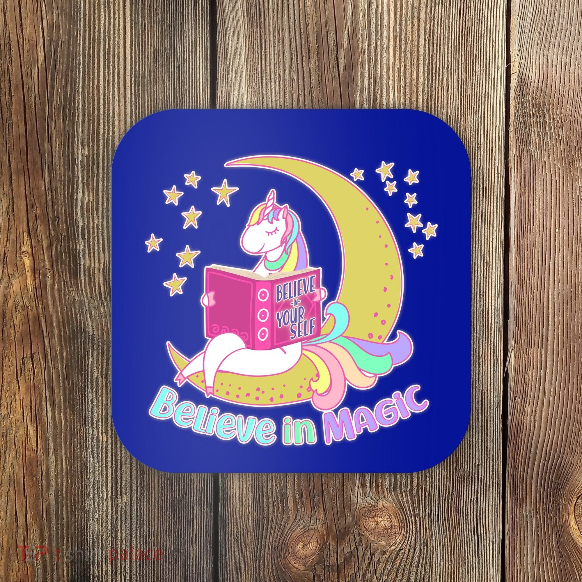 Reading Unicorn Believe In Yourself & Magic Coaster