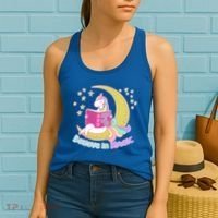 Reading Unicorn Believe In Yourself & Magic Women's Tank Top thumb 2