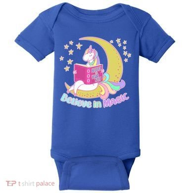Reading Unicorn Believe In Yourself & Magic Baby Bodysuit