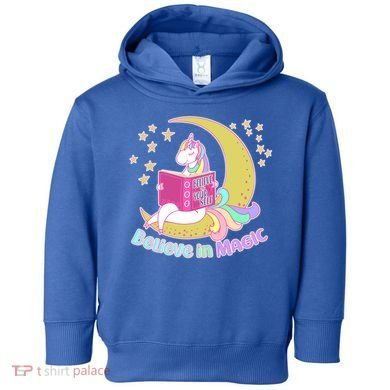 Reading Unicorn Believe In Yourself & Magic Toddler Hoodie