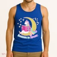 Reading Unicorn Believe In Yourself & Magic Tank Top thumb 3