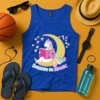 Reading Unicorn Believe In Yourself & Magic Tank Top thumb 4