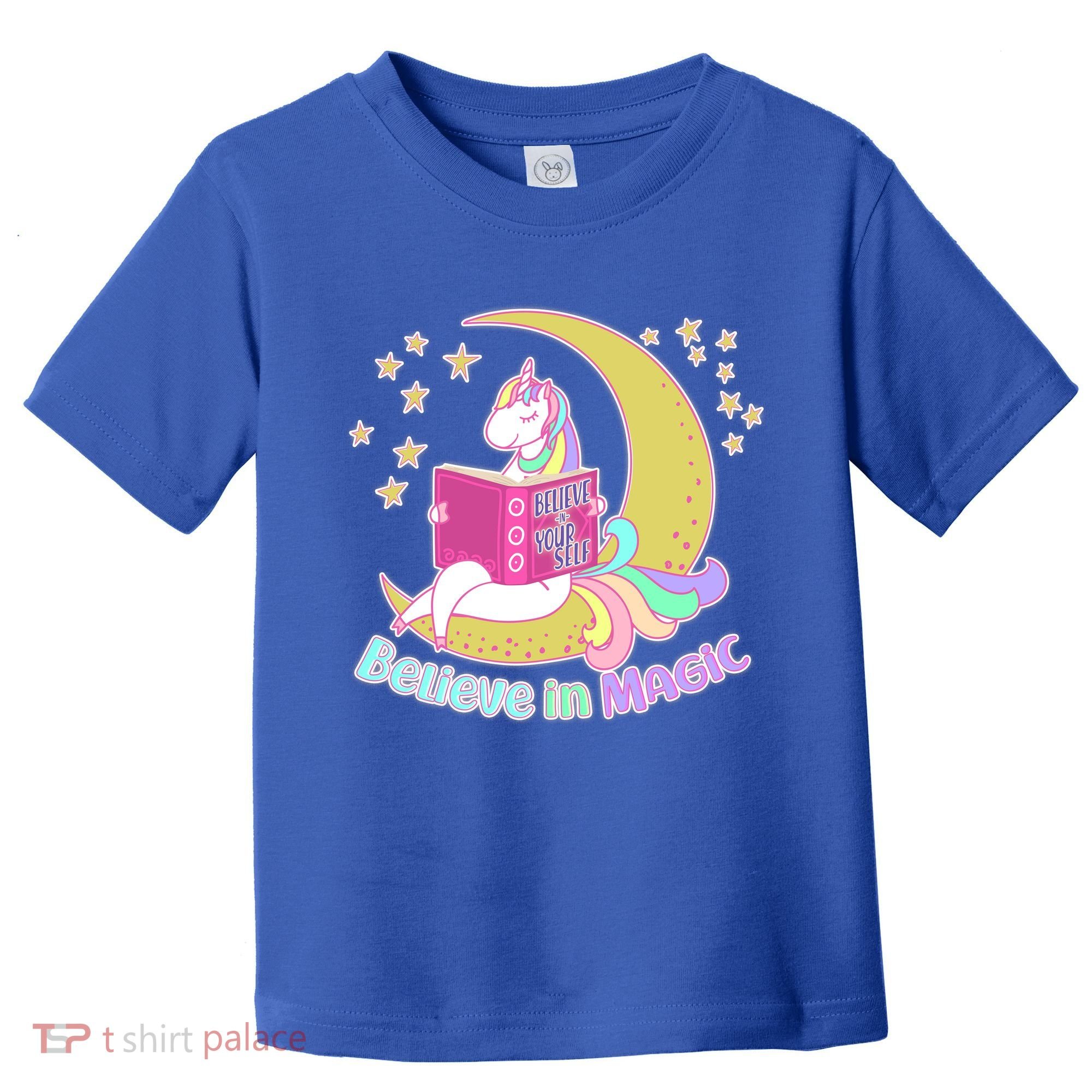 Reading Unicorn Believe In Yourself & Magic Toddler T-Shirt