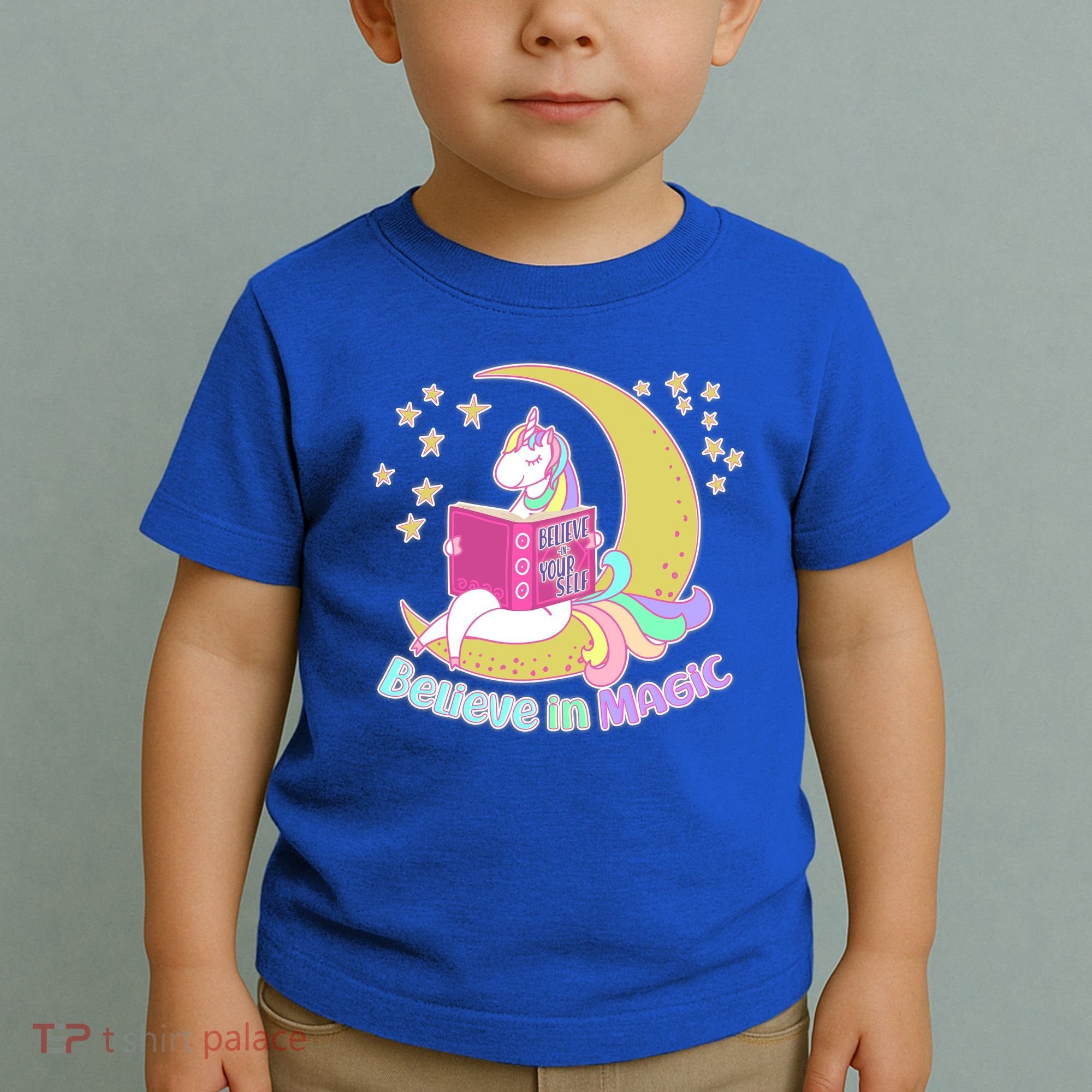 Reading Unicorn Believe In Yourself & Magic Toddler T-Shirt