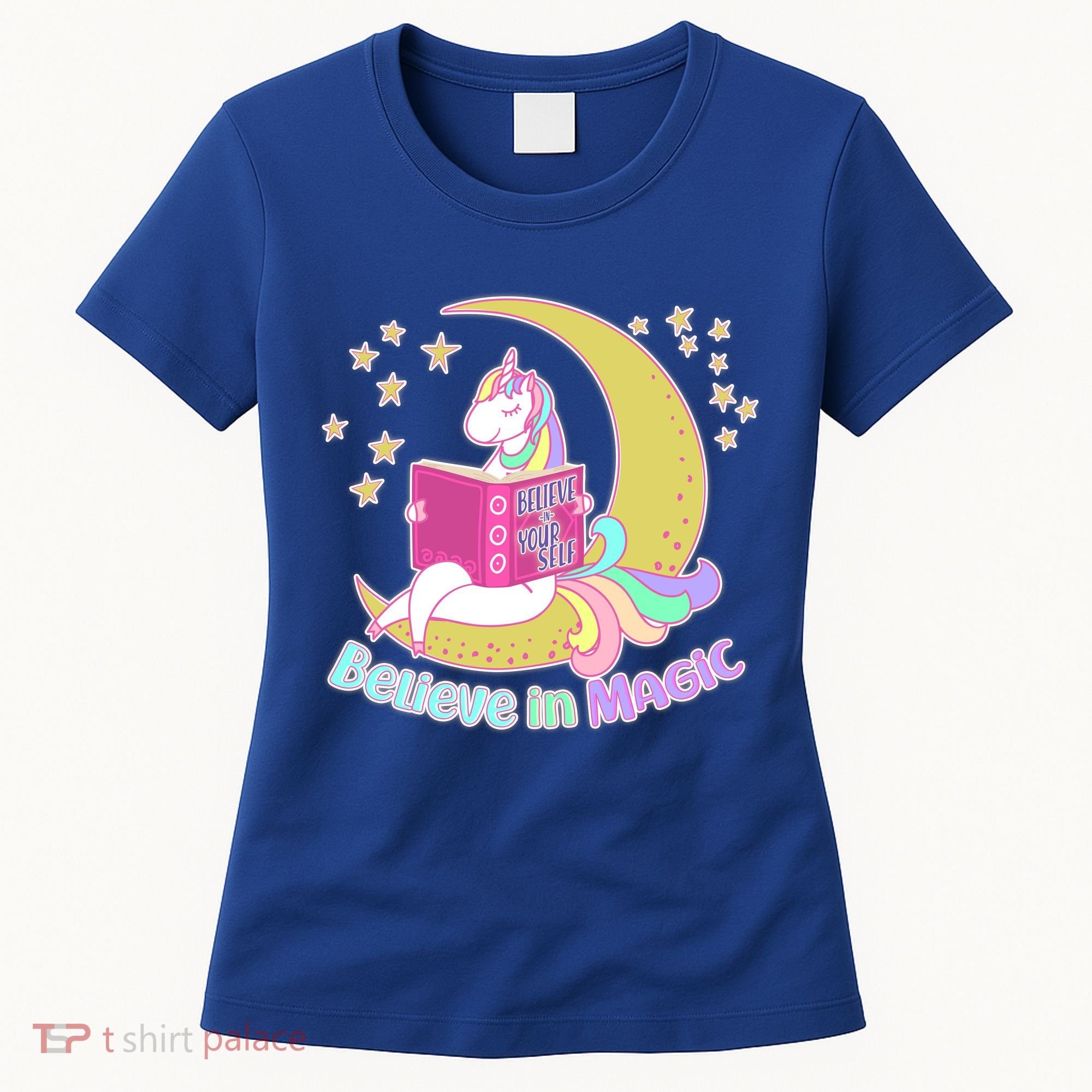 Reading Unicorn Believe In Yourself & Magic Women's T-Shirt
