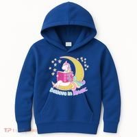 Reading Unicorn Believe In Yourself & Magic Kids Hoodie thumb 0