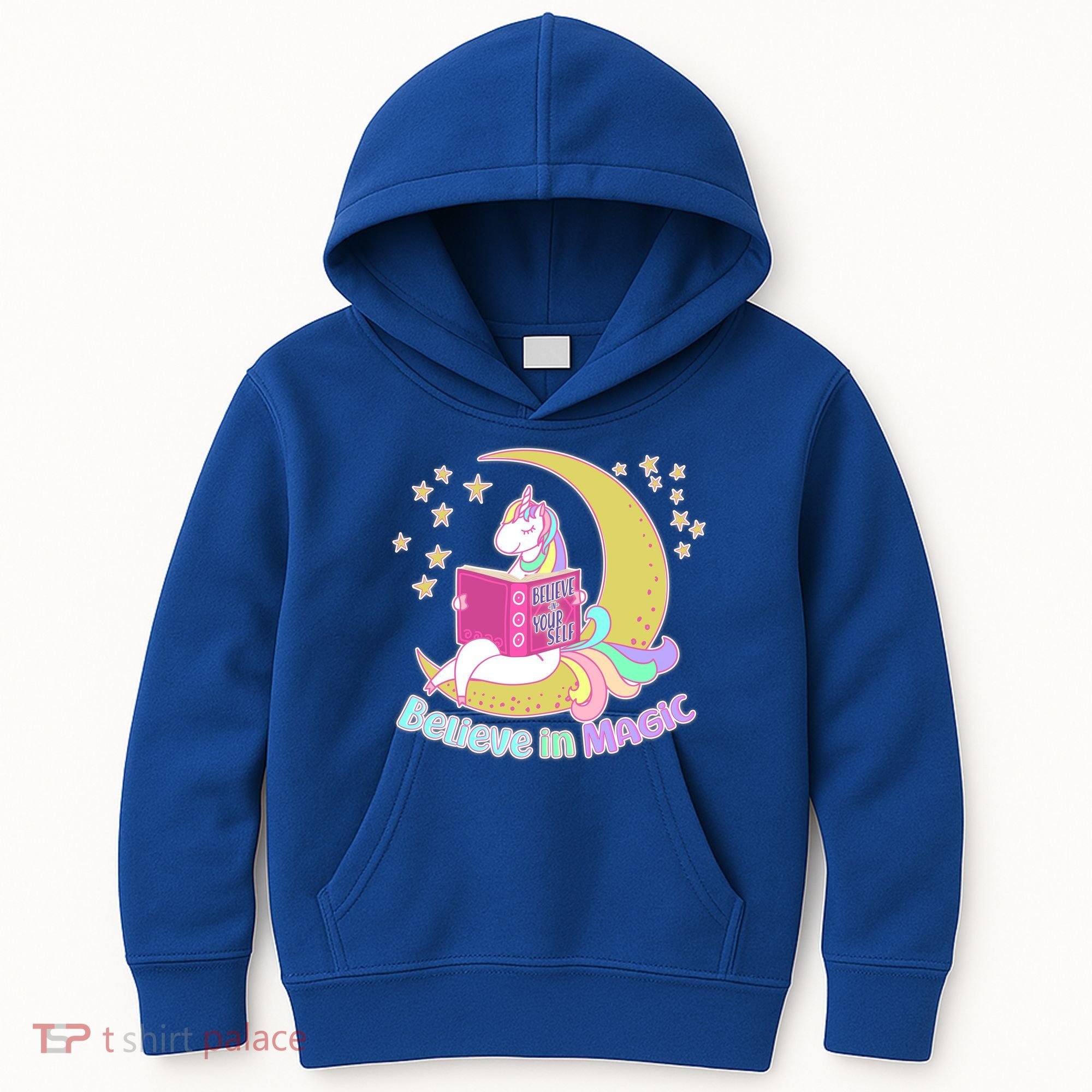 Reading Unicorn Believe In Yourself & Magic Kids Hoodie