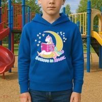 Reading Unicorn Believe In Yourself & Magic Kids Hoodie thumb 2