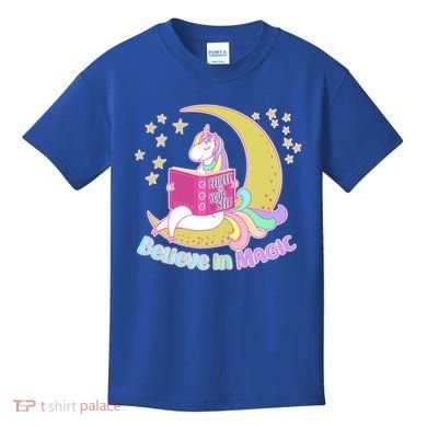 Reading Unicorn Believe In Yourself & Magic Kids T-Shirt