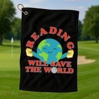 Reading Will Save The World Golf Towel thumb 1