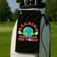 Reading Will Save The World Golf Towel thumb 2