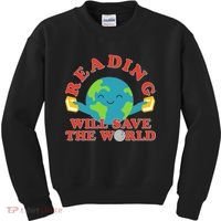 Reading Will Save The World Kids Sweatshirt thumb 0
