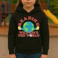 Reading Will Save The World Kids Hoodie thumb 3
