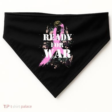 Ready For War Breast Cancer USA-Made Doggie Bandana