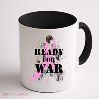 Ready For War Breast Cancer Coffee Mug thumb 1