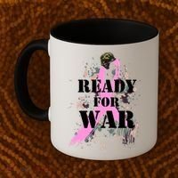 Ready For War Breast Cancer Coffee Mug thumb 2