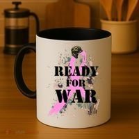 Ready For War Breast Cancer Coffee Mug thumb 4