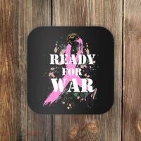 Ready For War Breast Cancer Coaster thumb 0