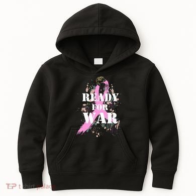 Ready For War Breast Cancer Kids Hoodie
