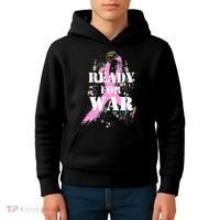 Ready For War Breast Cancer Kids Hoodie thumb 4