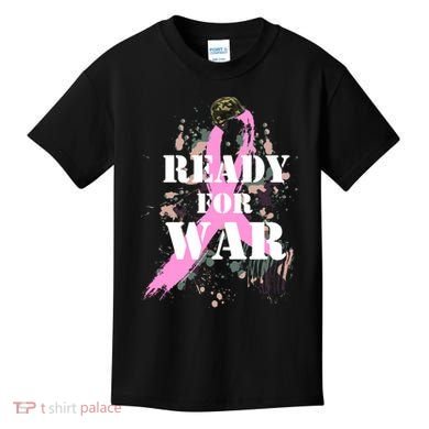 Ready For War Breast Cancer Kids T-Shirt