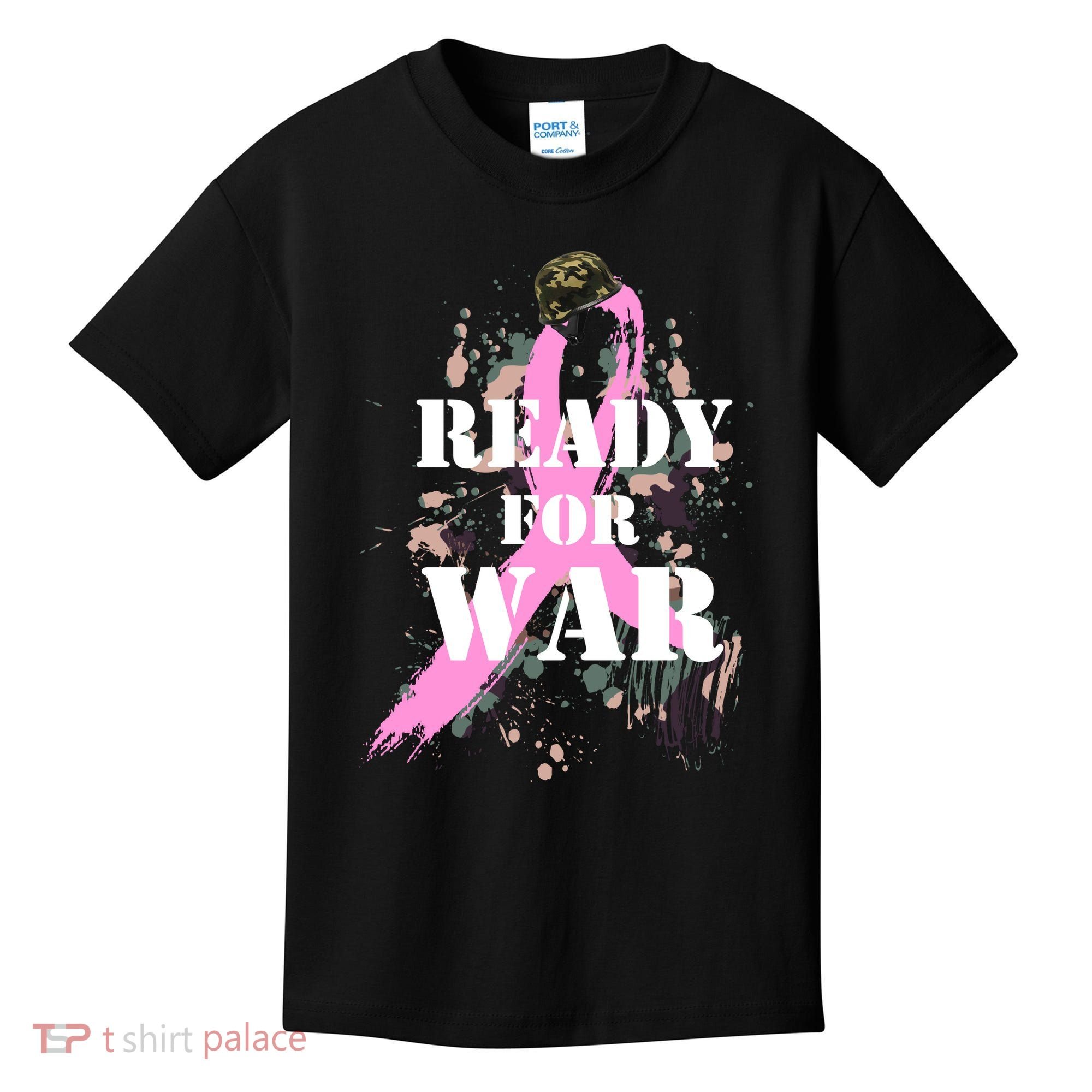 Ready For War Breast Cancer Kids T-Shirt