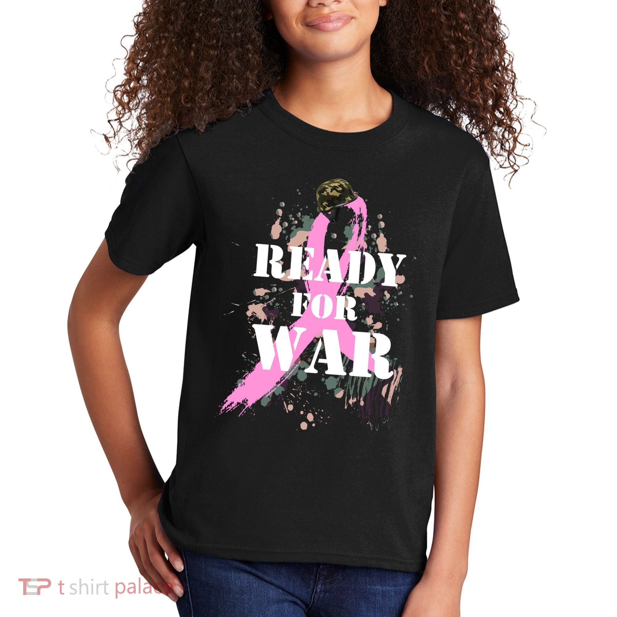 Ready For War Breast Cancer Kids T-Shirt