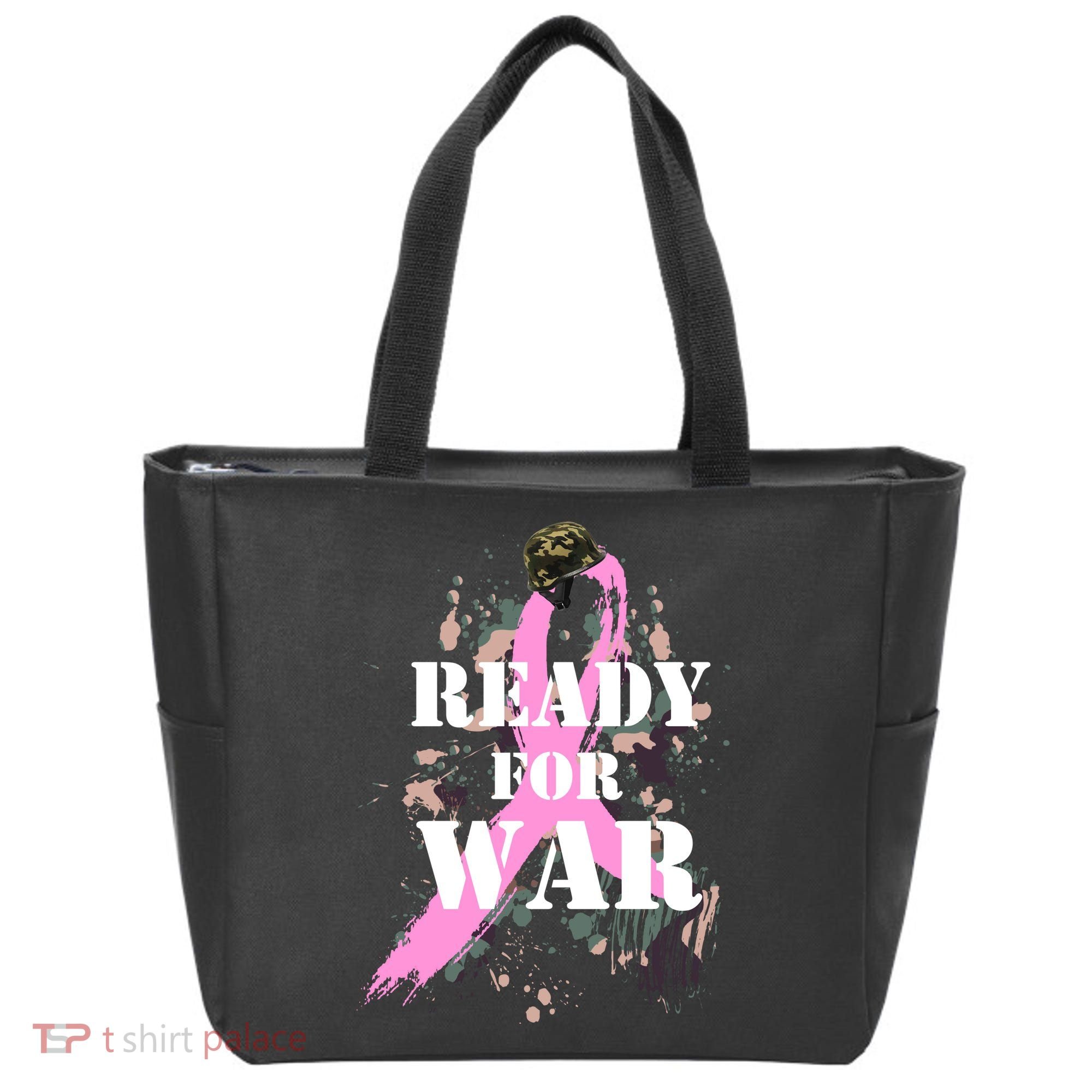Ready For War Breast Cancer Tote Bag