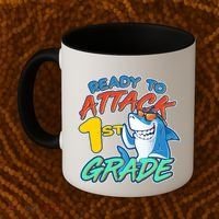 Ready To Attack 1st Grade Shark Coffee Mug thumb 2