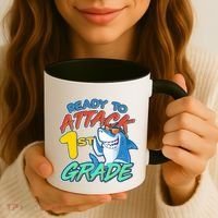 Ready To Attack 1st Grade Shark Coffee Mug thumb 3