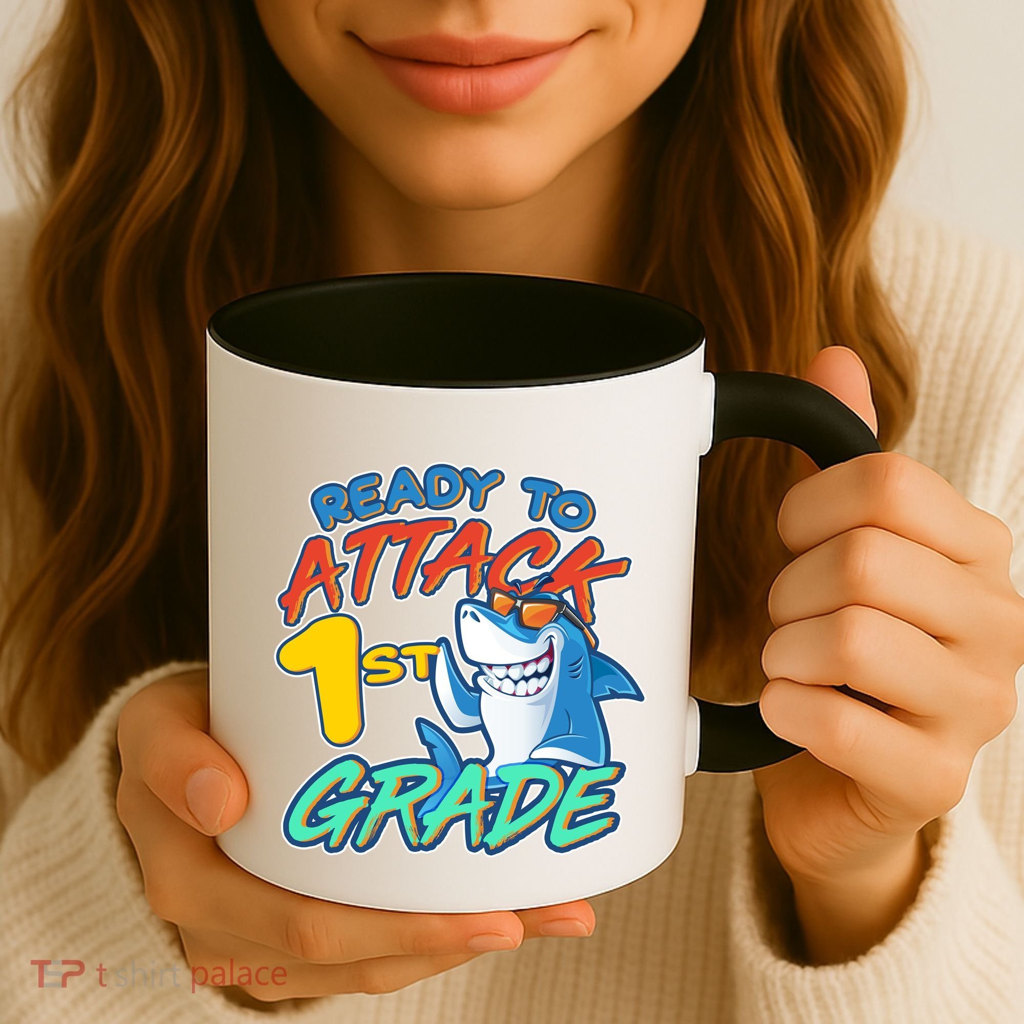 Ready To Attack 1st Grade Shark Coffee Mug