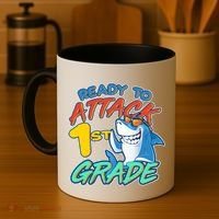 Ready To Attack 1st Grade Shark Coffee Mug thumb 4