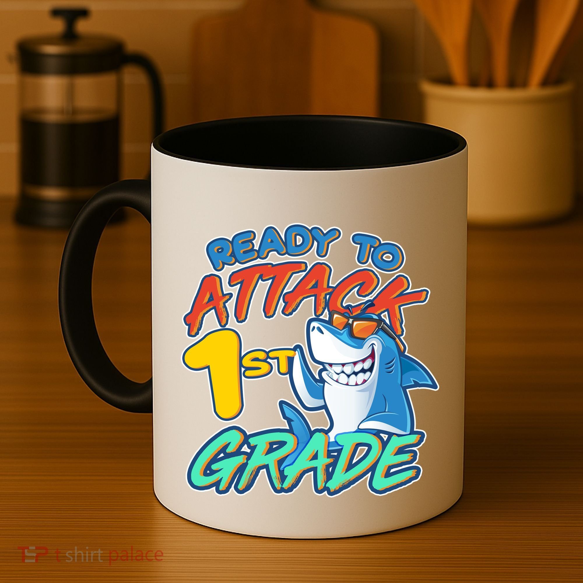 Ready To Attack 1st Grade Shark Coffee Mug