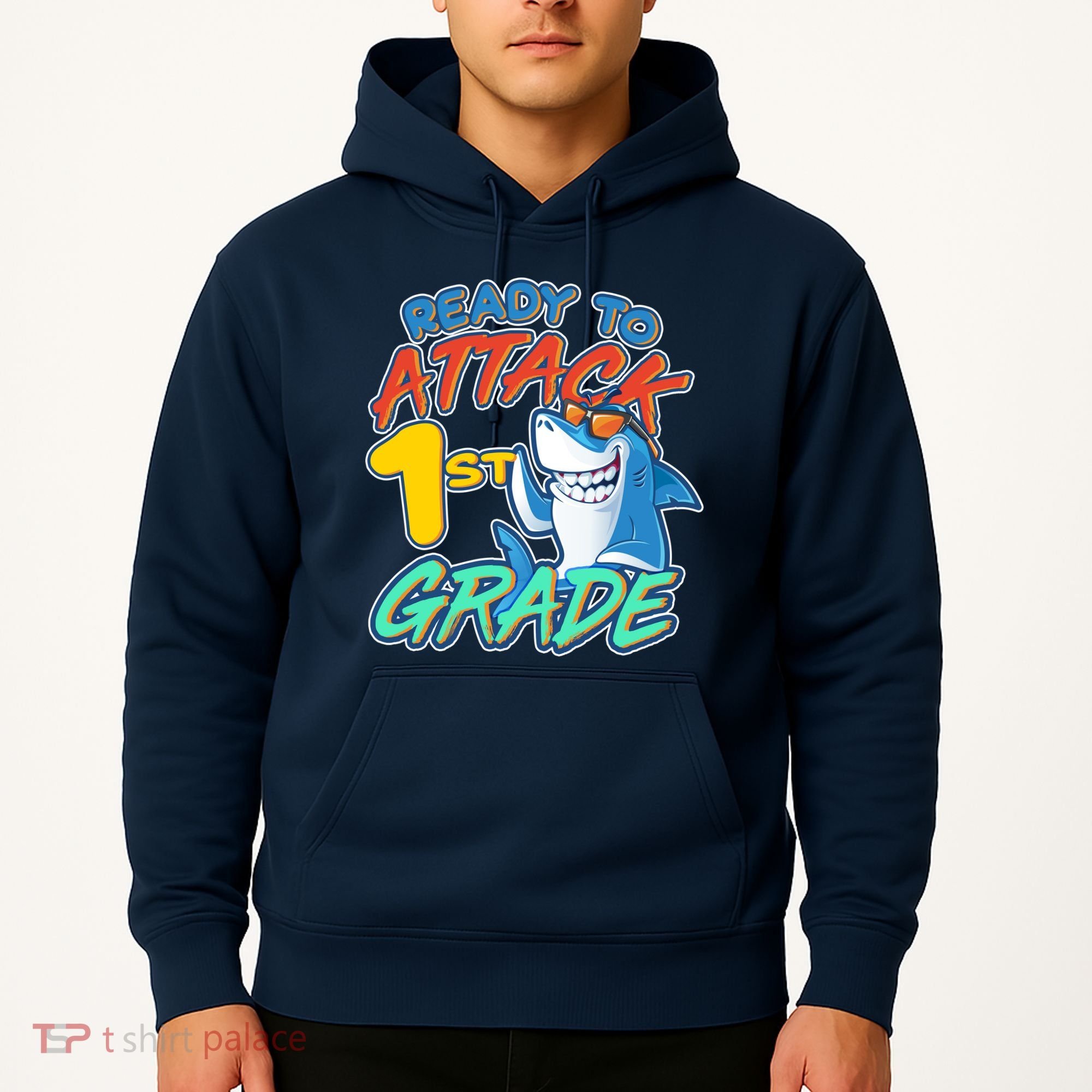 Ready To Attack 1st Grade Shark Hoodie