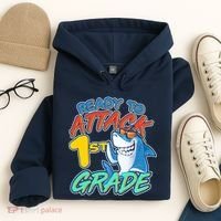 Ready To Attack 1st Grade Shark Hoodie thumb 4