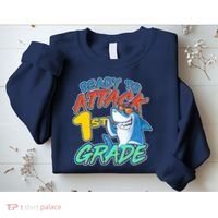 Ready To Attack 1st Grade Shark Sweatshirt thumb 2