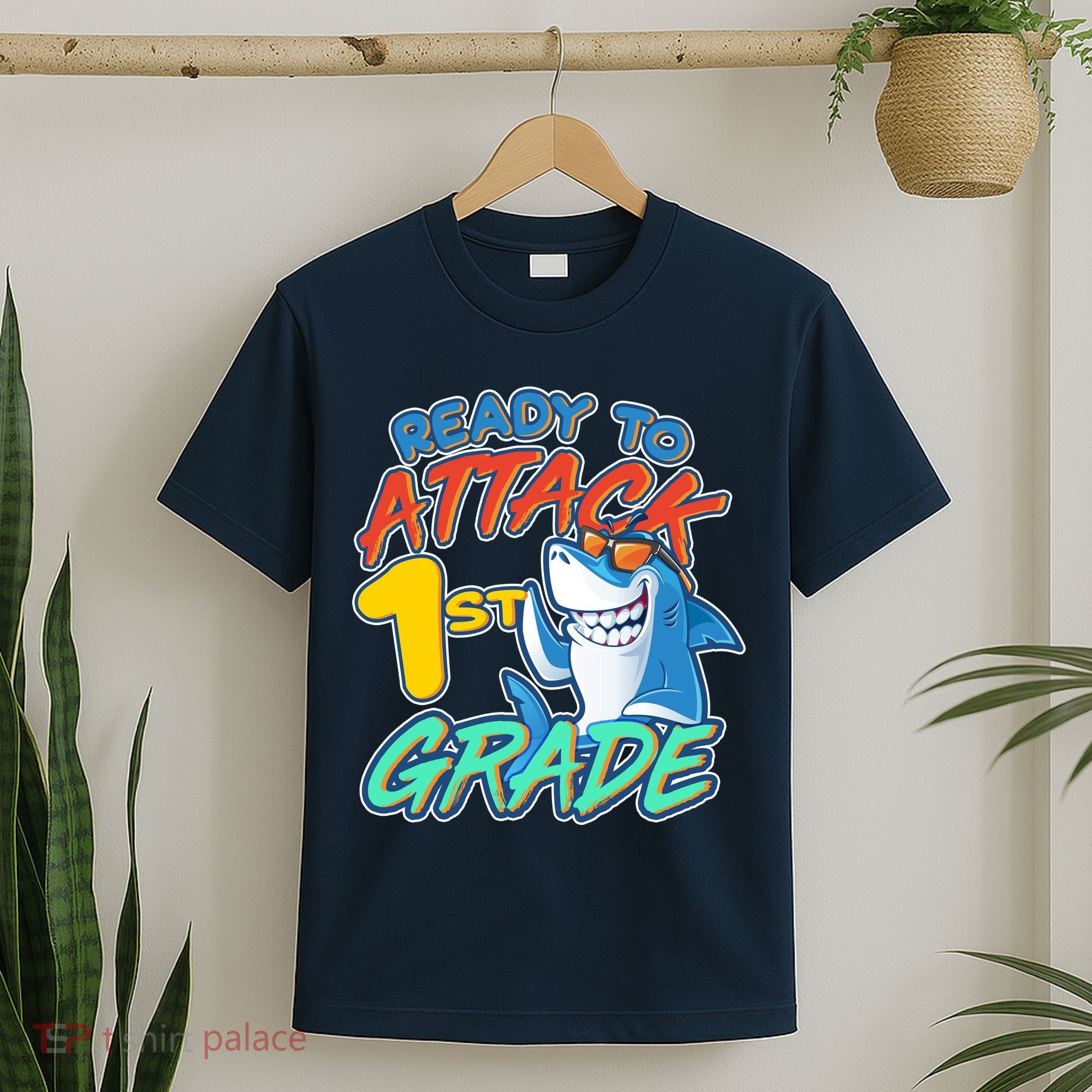 Ready To Attack 1st Grade Shark T-Shirt