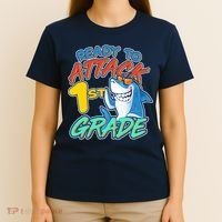 Ready To Attack 1st Grade Shark T-Shirt thumb 4