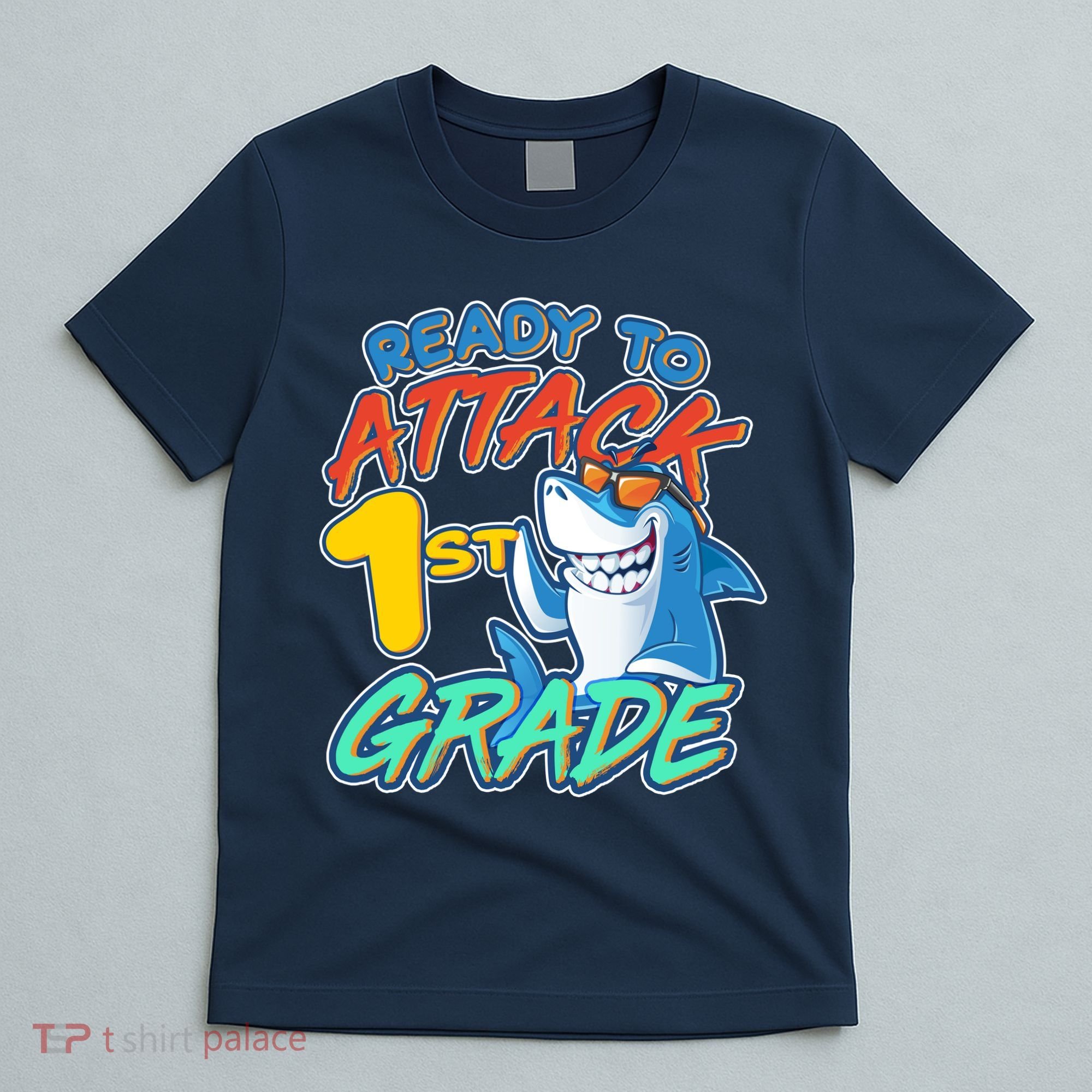 Ready To Attack 1st Grade Shark T-Shirt