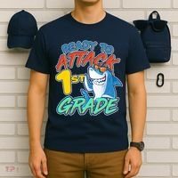 Ready To Attack 1st Grade Shark T-Shirt thumb 6