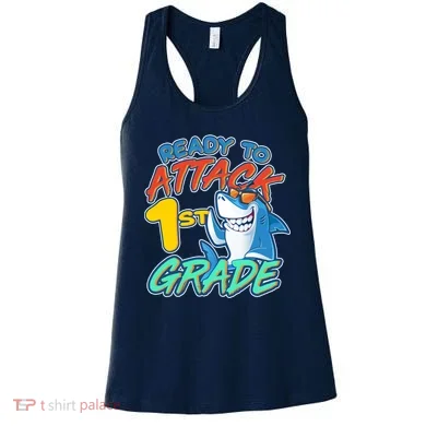 Ready To Attack 1st Grade Shark Women's Tank Top