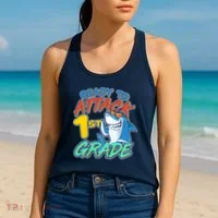 Ready To Attack 1st Grade Shark Women's Tank Top thumb 2