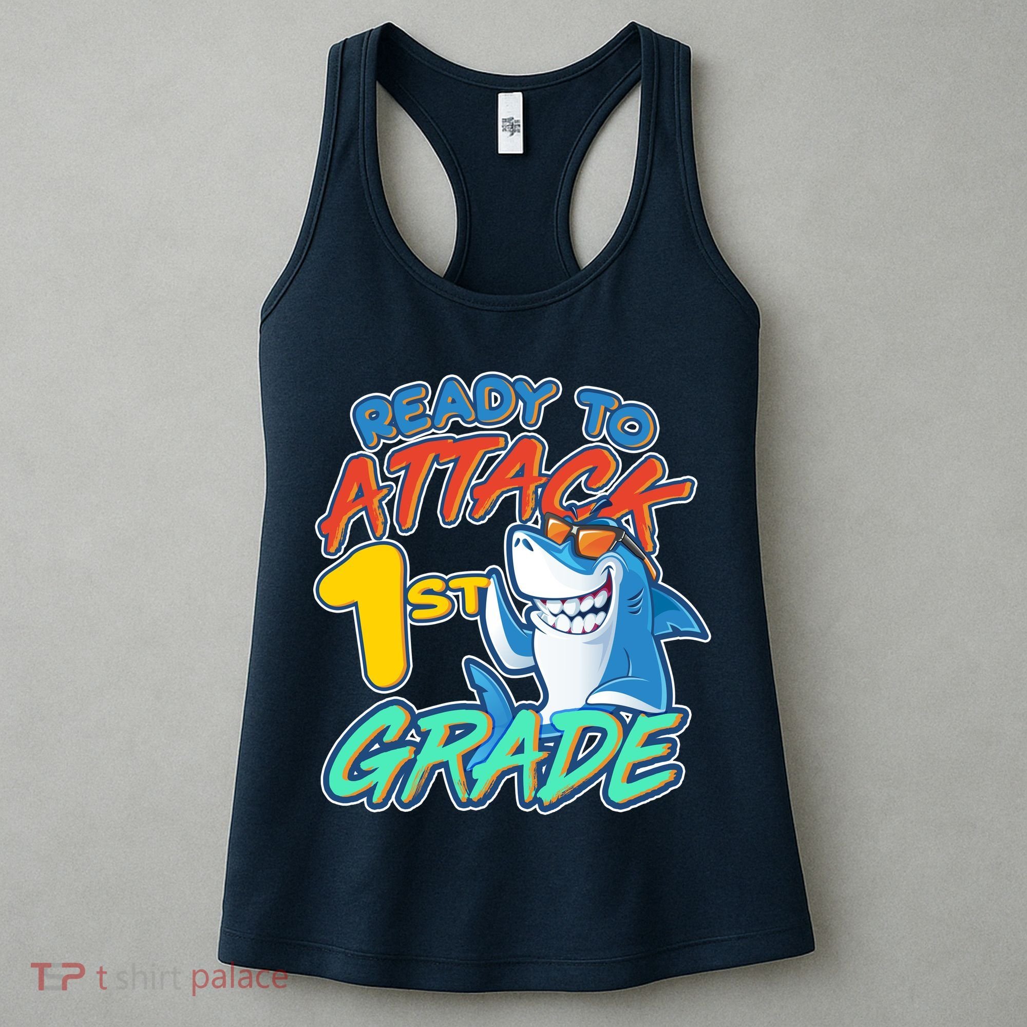 Ready To Attack 1st Grade Shark Women's Tank Top