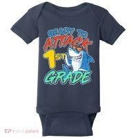 Ready To Attack 1st Grade Shark Baby Bodysuit thumb 0