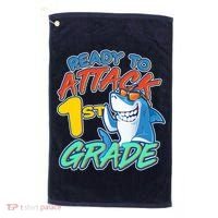 Ready To Attack 1st Grade Shark Golf Towel thumb 0
