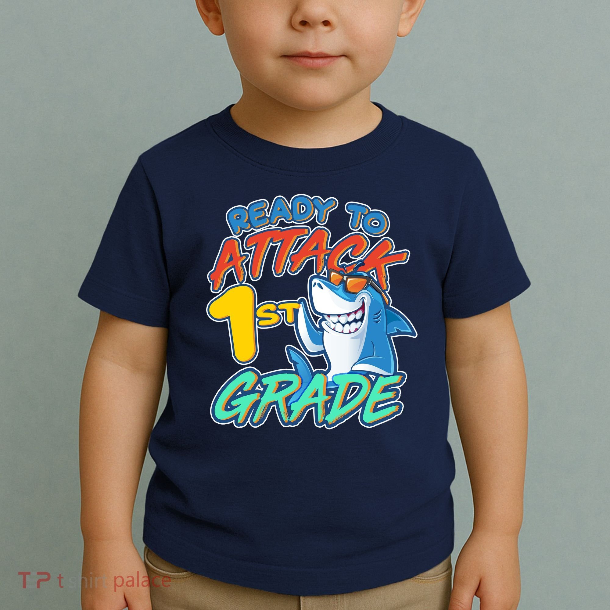 Ready To Attack 1st Grade Shark Toddler T-Shirt