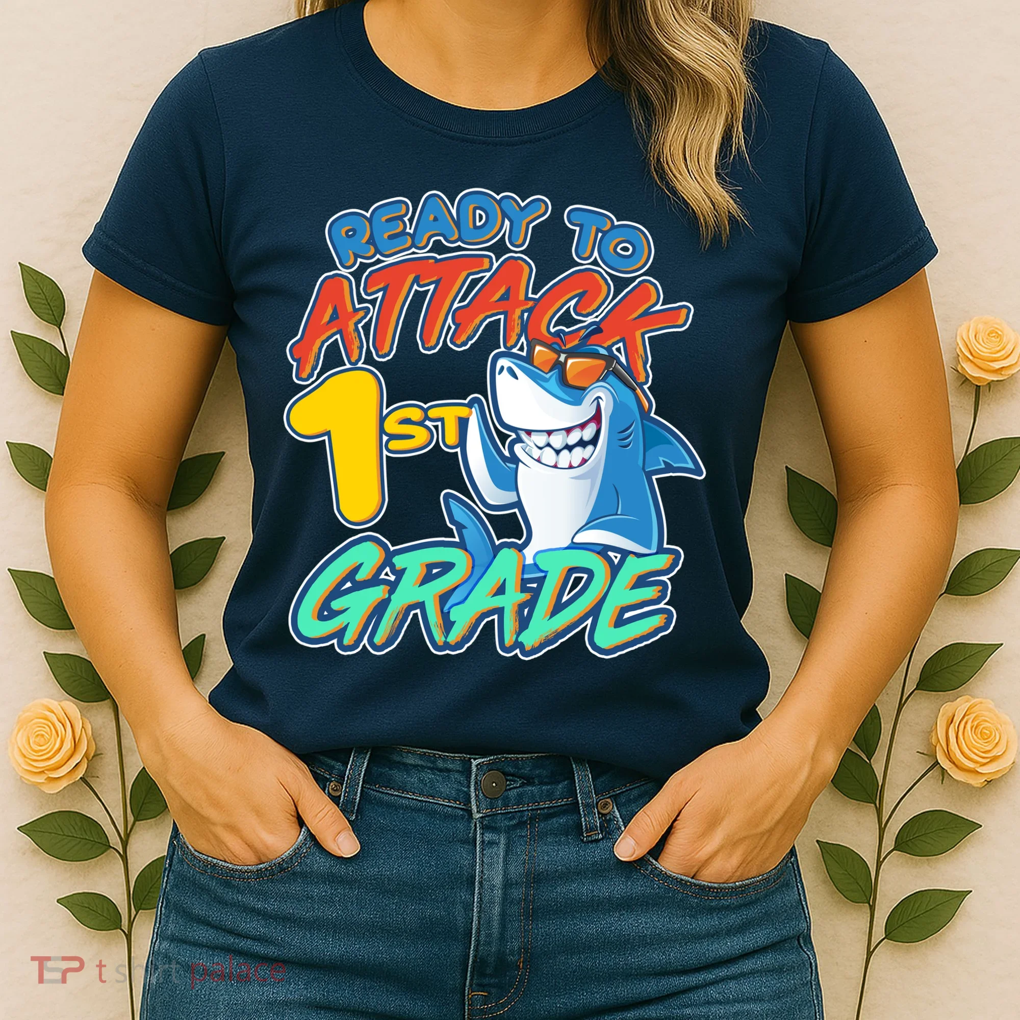 Ready To Attack 1st Grade Shark Women's T-Shirt