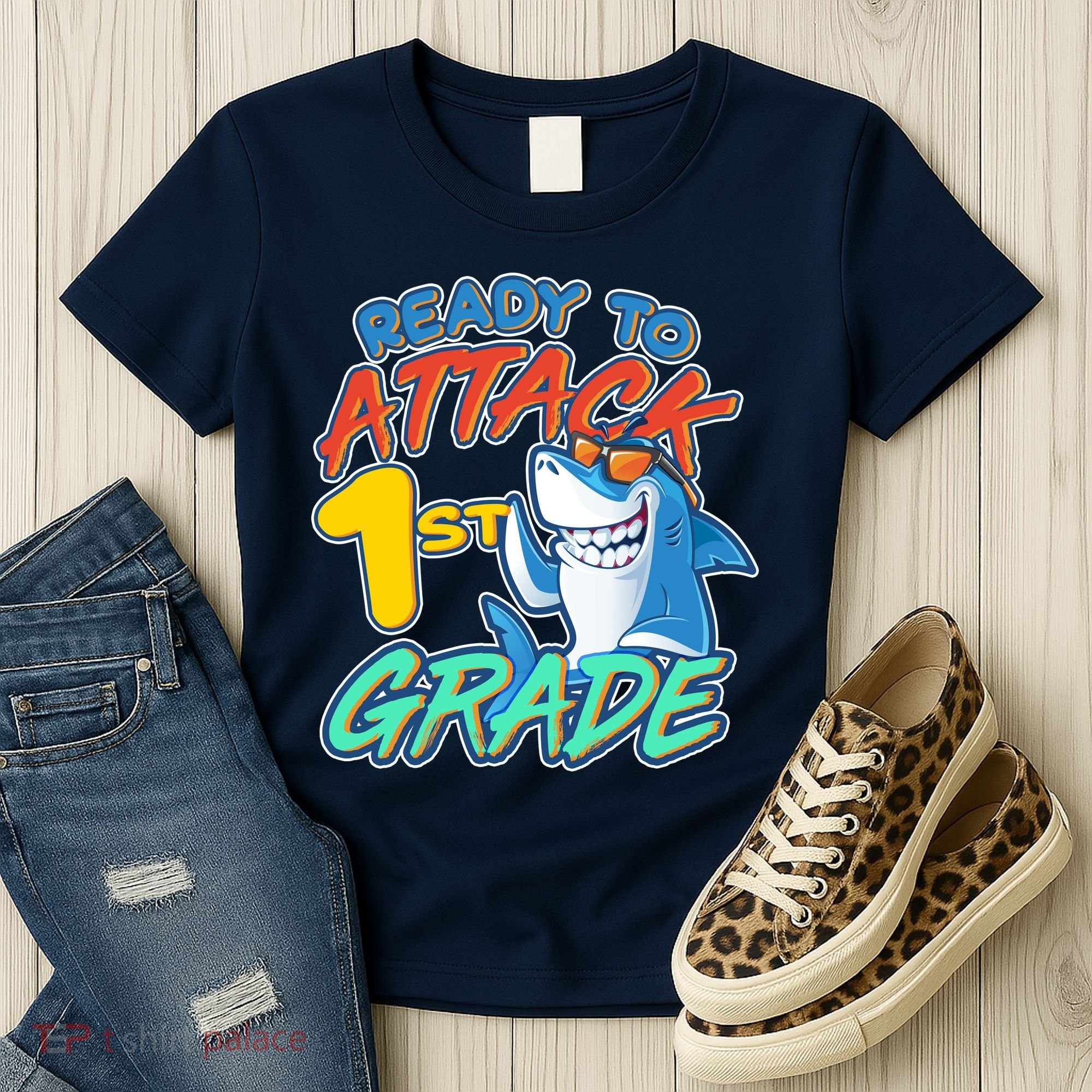 Ready To Attack 1st Grade Shark Women's T-Shirt