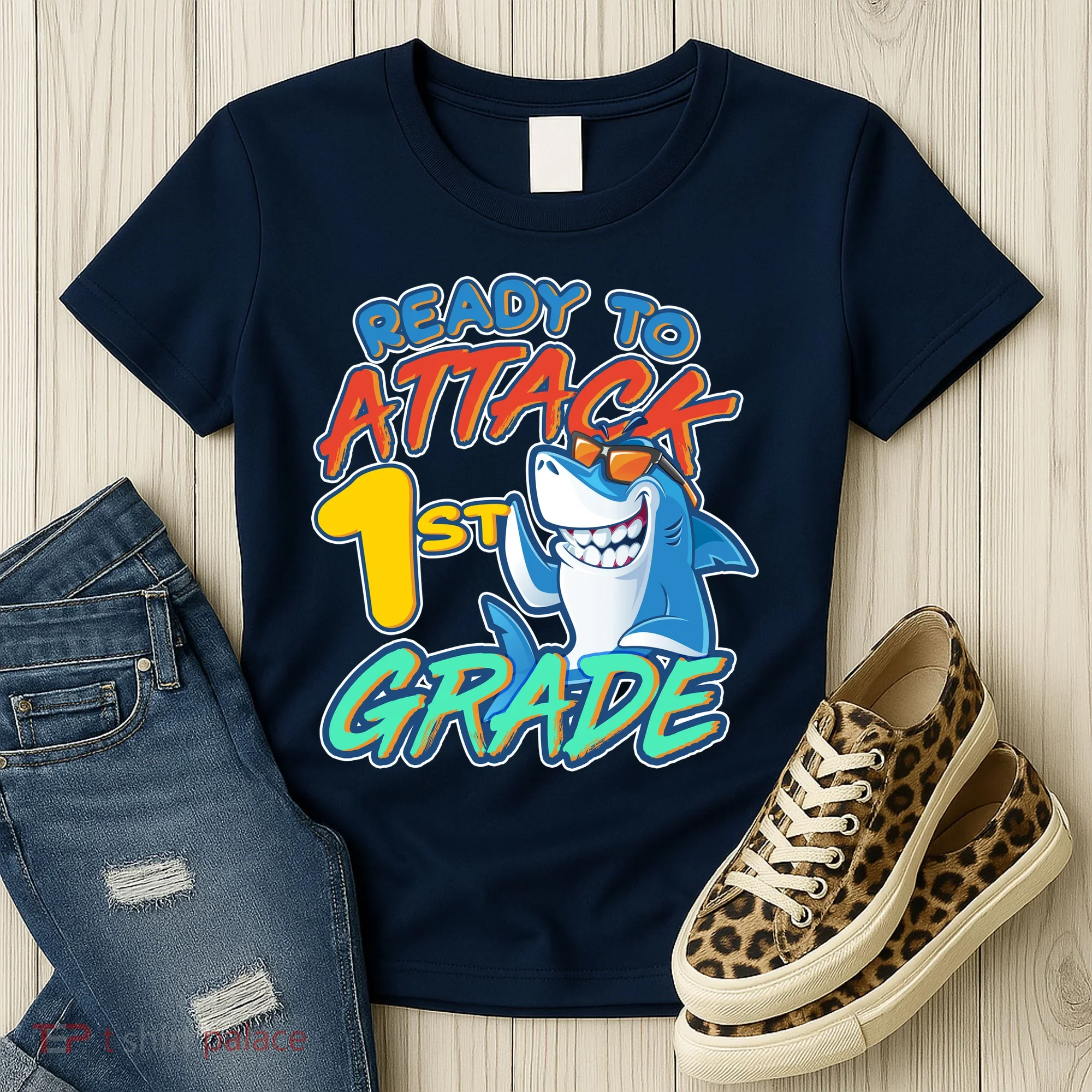 Ready To Attack 1st Grade Shark Women's T-Shirt