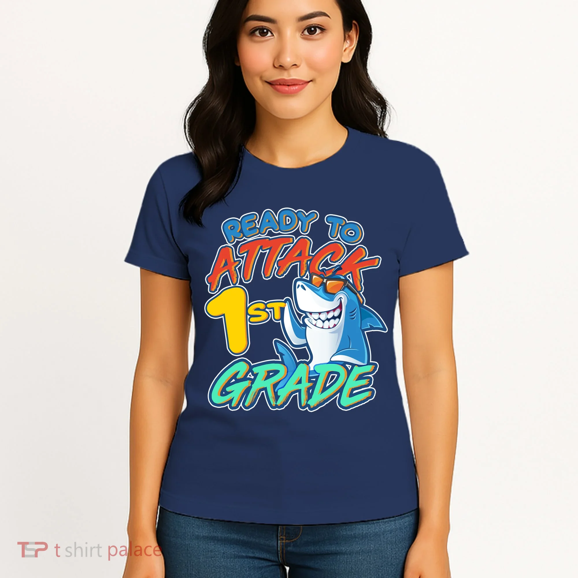 Ready To Attack 1st Grade Shark Women's T-Shirt